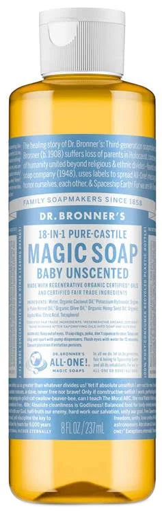 Dr Bronner S Pure Castile Liquid Soap Baby Unscented