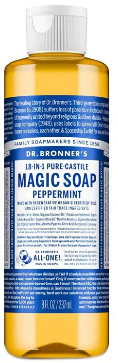Dr Bronner S Pure Castile Liquid Soap Peppermint