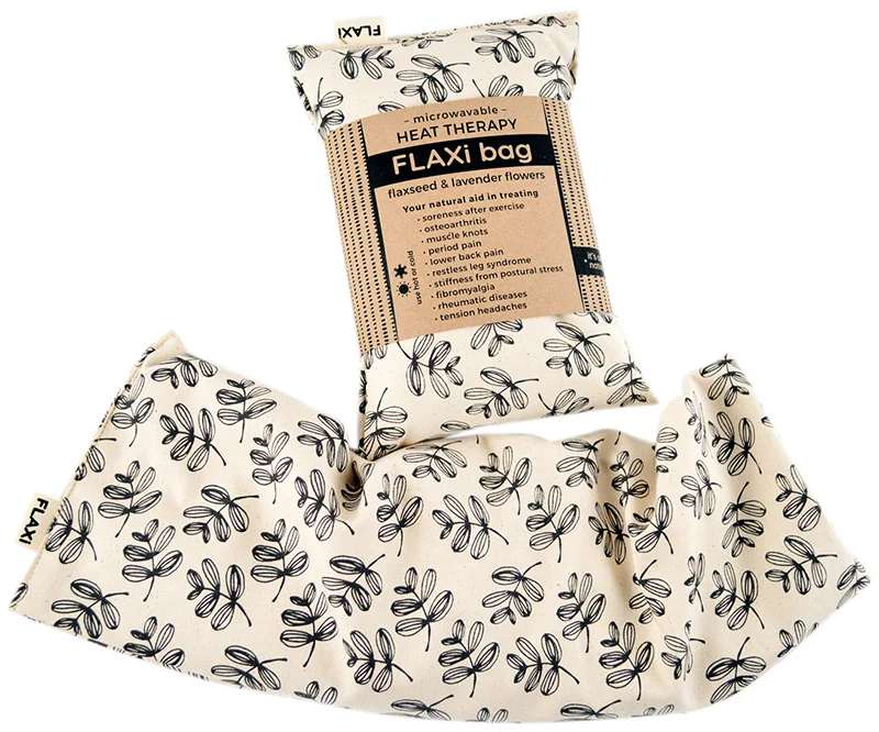Flaxi Bag Natural Heat Therapy Charcoal Foliage