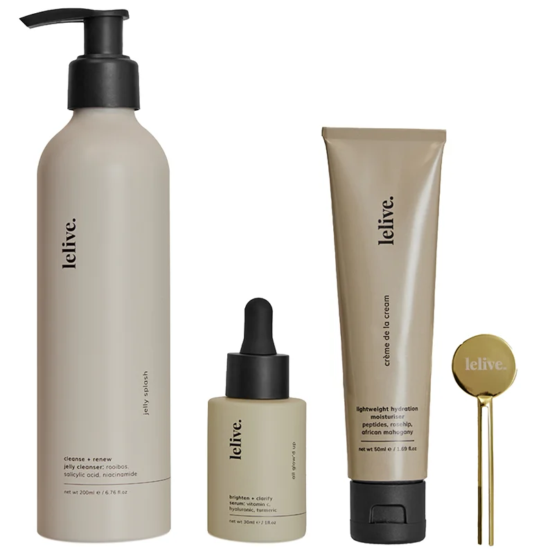 Lelive Bestselling 3 Step Routine Brighten Clarify Glow All Skin Types