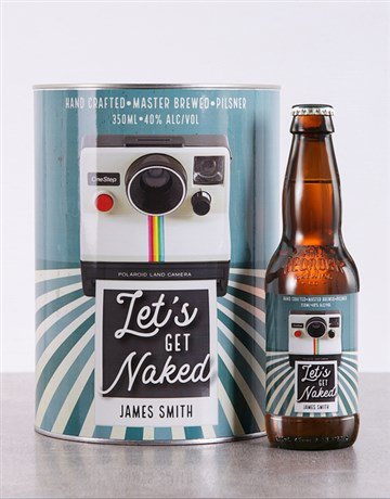 Personalised Lets Get Naked Craft Beer