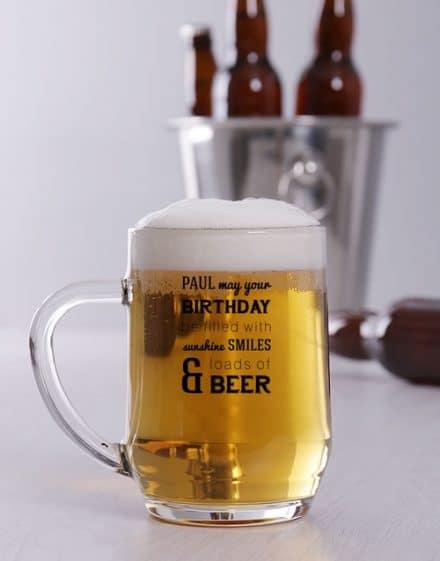 Personalised Birthday Sunshine Beer Mug