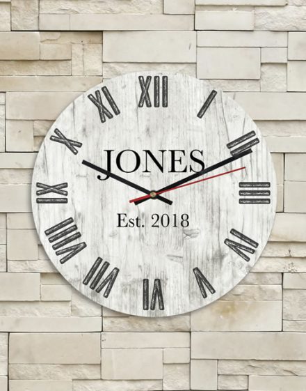 Personalised Surname Clock