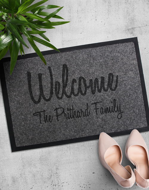 Personalised Welcome To Our Home Door Mat Hamperlicious