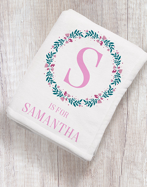 personalised name fleece blanket