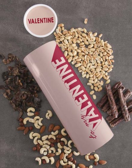 Personalised Valentine Biltong And Nut Tube