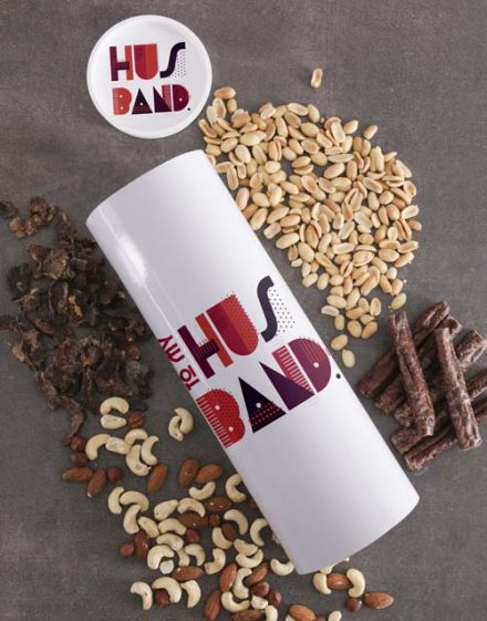 Personalised Husband Biltong And Nut Tube