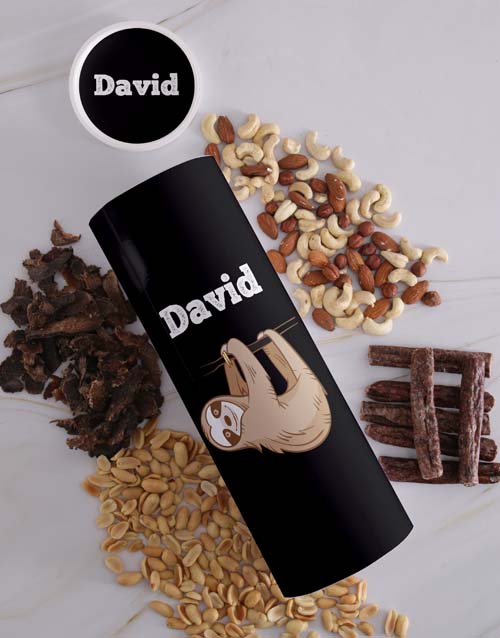 Personalised Hang In There Biltong And Nut Tube