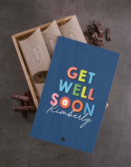 Personalised Get Well Biltong Crate