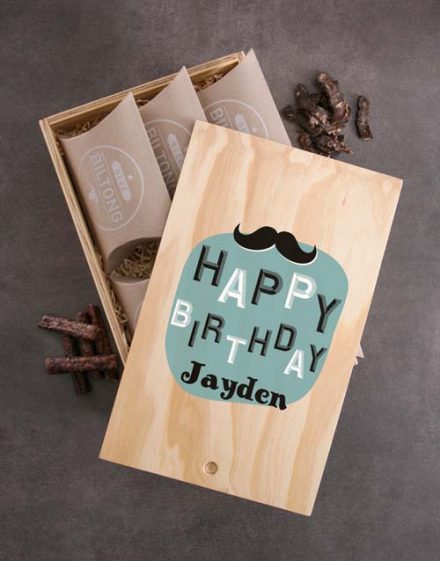 Personalised Biltong Birthday Crate