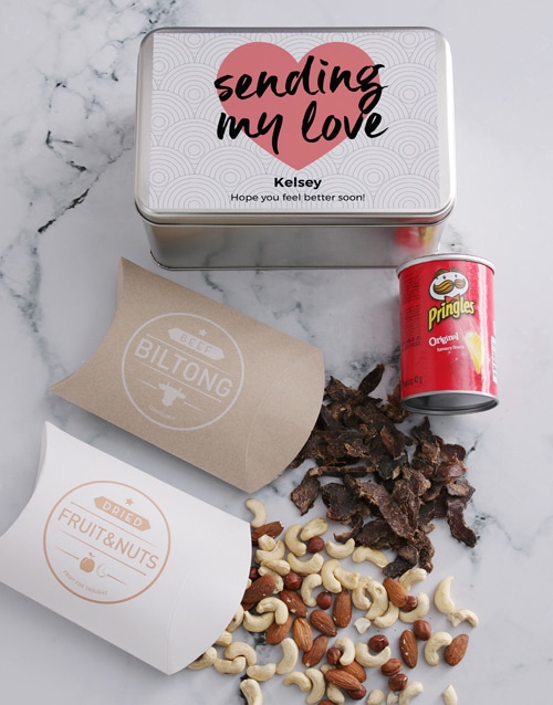 Personalised Get Well Snack Tin