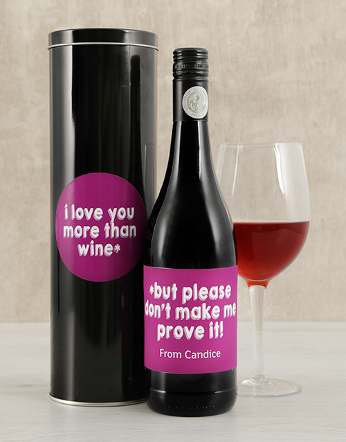 Personalied Love You More Personalised Wine Tin Gift