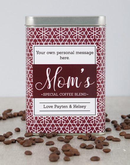 Red Flake Moms Blend Personalised Coffee Gift Tin