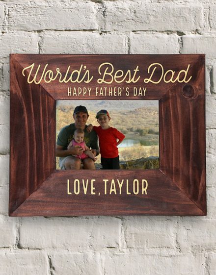 Worlds Best Dad Frame Personalised By You