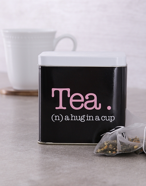 Hug Personalised Tea Gift Tin