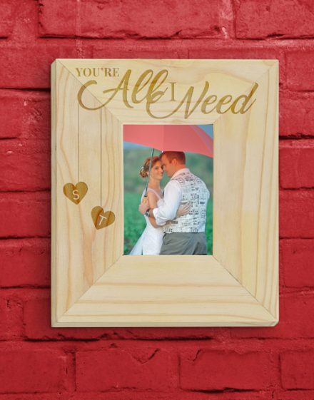 All I Need Photo Frame Personalised By You