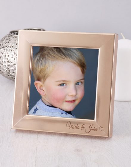 Gold Heart Photo Frame Personalised By You