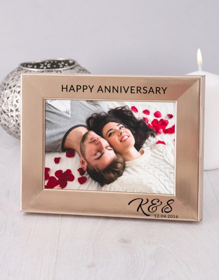 Anniversary Gold Photo Frame Personalised By You