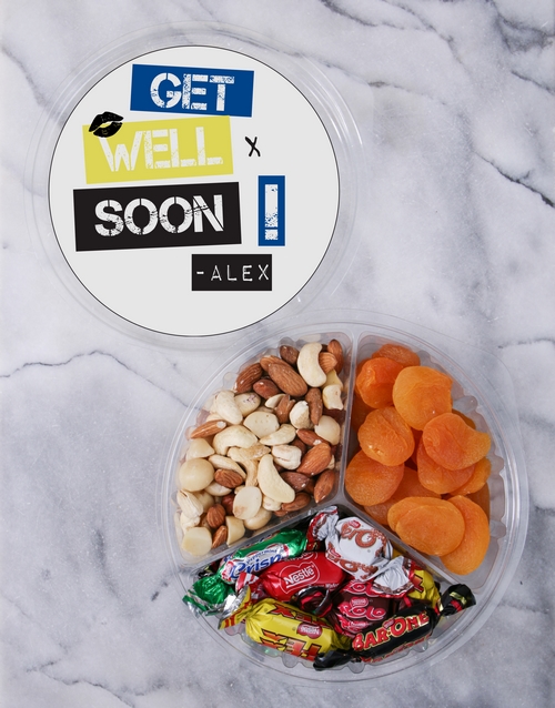 Get Well Fruit & Nut Tub - Personalised