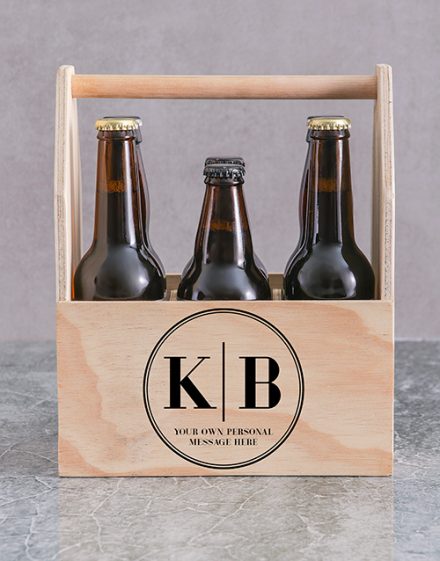 Monogram Printed Beer Crate Personalised Gift