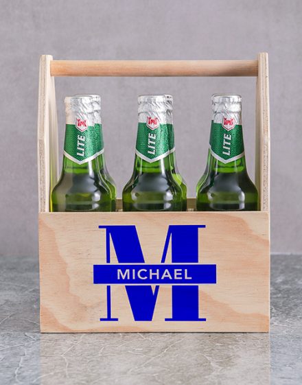 Initial Printed Beer Crate Personalised Gift