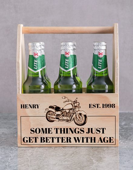 Harley Printed Beer Crate Personalised Gift