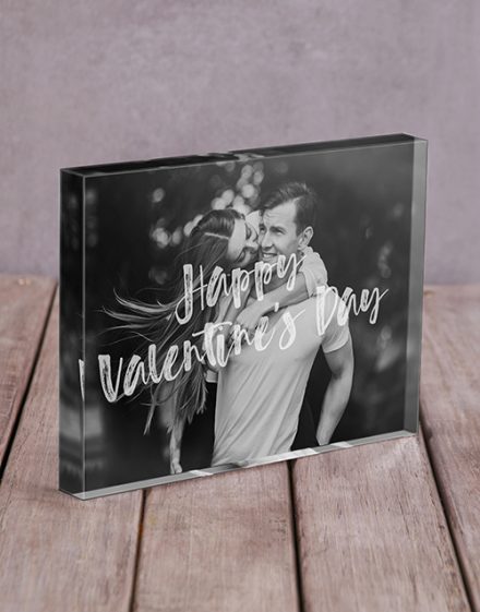 Happy Valentines Day Acrylic Block Personalised By You