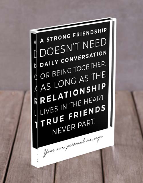 Friendship Acrylic Block Personalised By You