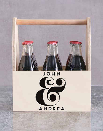 Ampersand Printed Beer Crate Personalised Gift