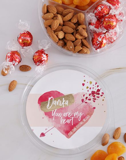 Personalised Lovers Delight Nut Tub