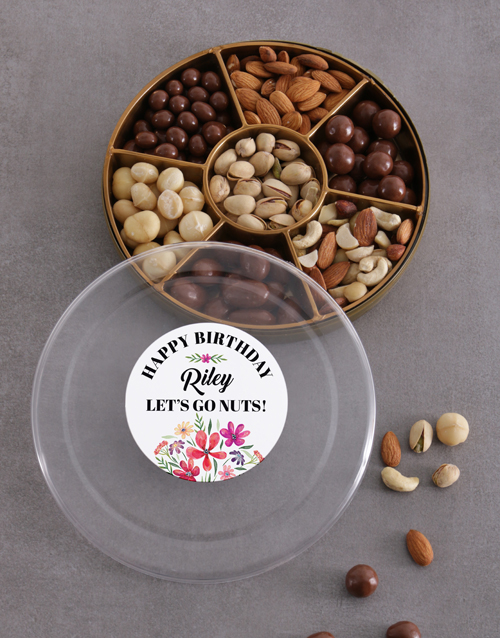 Personalised Birthday Nuts Tray