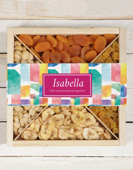Personalised Watercolour Fruit And Nut Crate