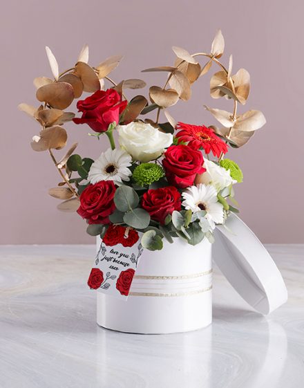 Love You Array in White Hatbox