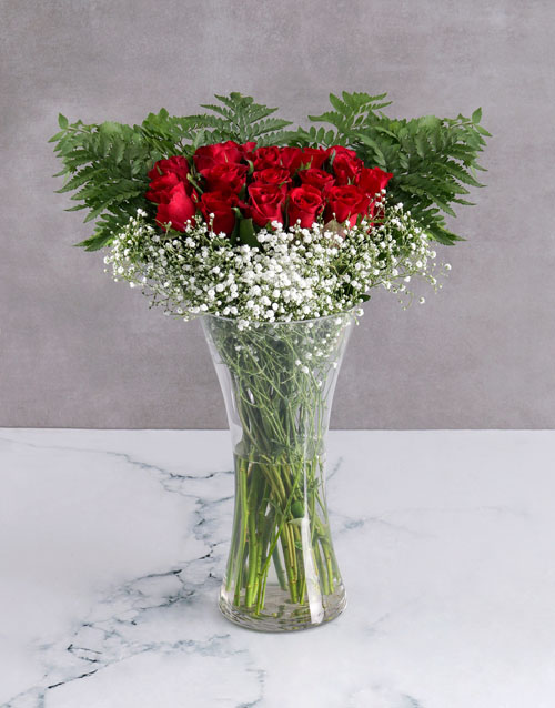 Starry Red Rose Arrangement