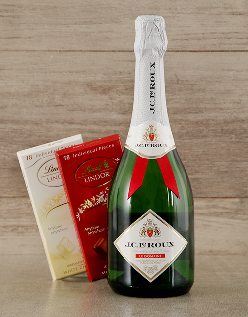 Red and White JC Le Roux Lindt Gift - Hamperlicious