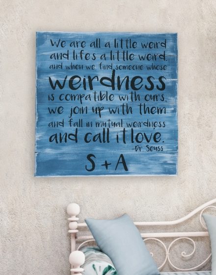 Personalised Weirdness Wall Art