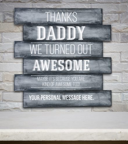 Personalised Thanks Daddy Panel Artwork