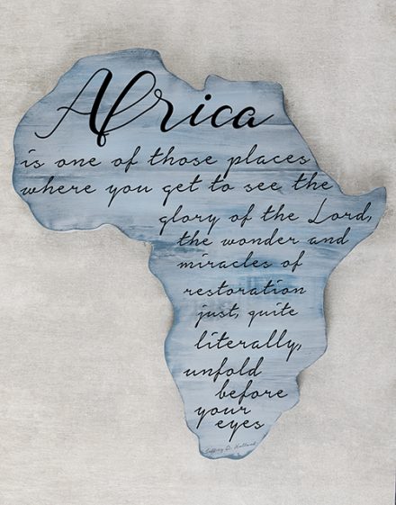 Personalised Africa Board With Poem