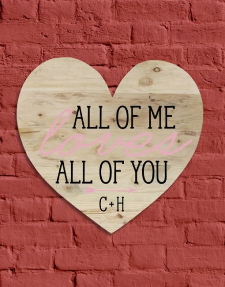 Personalised All Of Me Wall Art