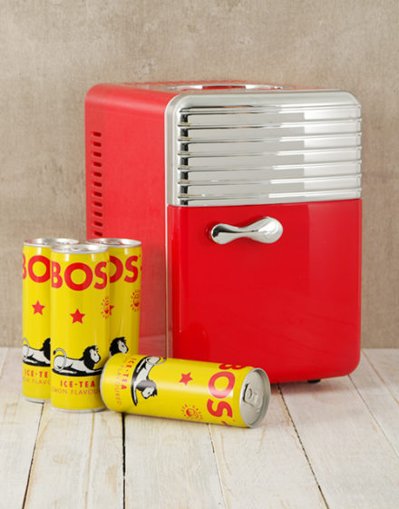 Mini Desk Fridge with BOS Iced Tea