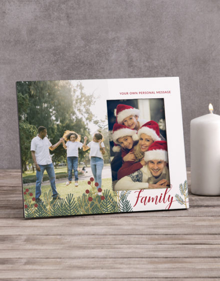Personalised Merry Family Photo Frame