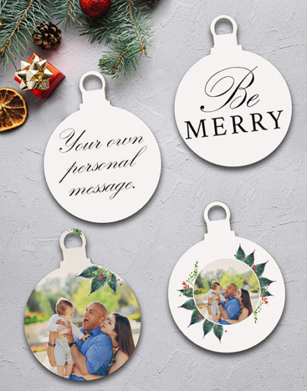 Personalised Be Merry Tree Decorations