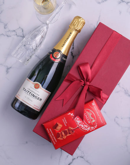 Red Box of Taittinger Champagne