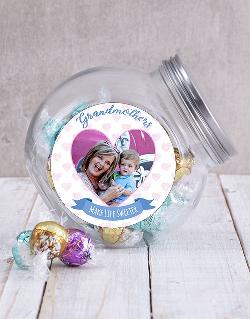 Personalized Grandmother Photo Candy Jar