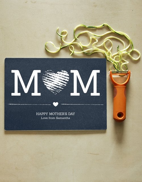 Mom Personalised Glass Chopping Board
