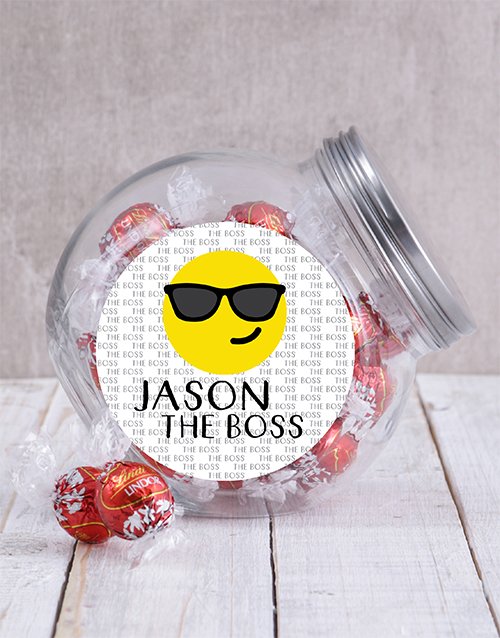 Personalized The Boss Emoji Candy Jar