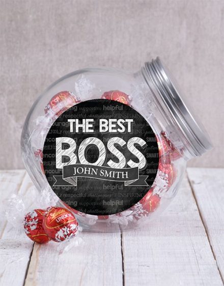 Personalized The Best Boss Candy Jar