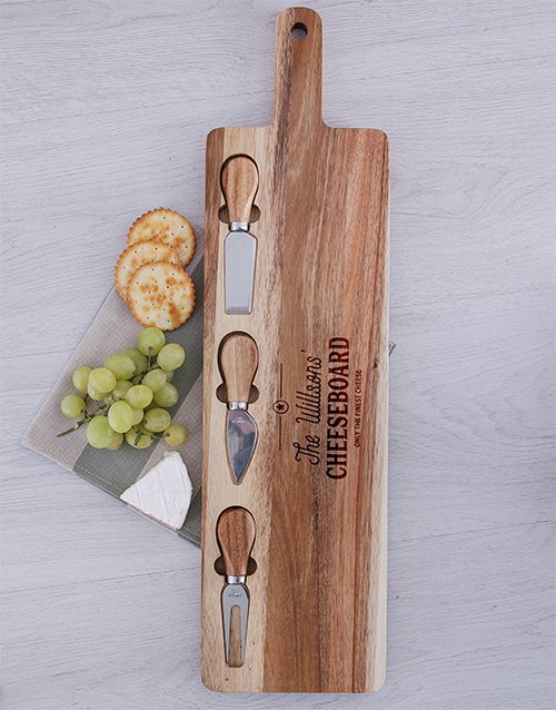 Personalised Cheeseboard with Knives