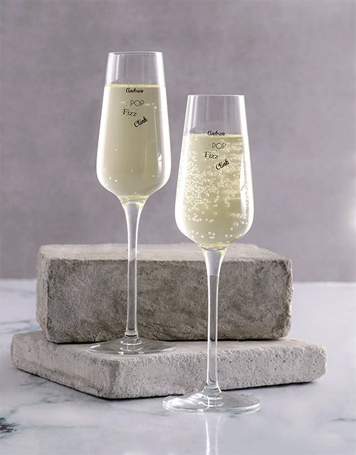 Personalised Pop Fizz Champagne Glass