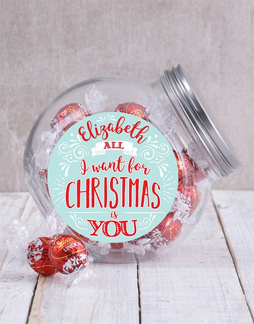 Personalized All I Want Candy Jar